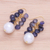 Gold-accented iolite and cultured pearl dangle earrings, 'Clouded in Indigo' - Gold-Accented Iolite and Pearl Dangle Earrings (image 2b) thumbail