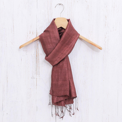 handmade red silk scarf hand dyed silk shawl summer red lilac silk scarf lightweight wife gift