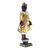 Gold-accented wood sculpture, 'Standing Teacher' - Hand Carved Gold and Wood Buddha Sculpture (image 2e) thumbail