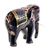 Escultura en madera con detalles dorados, 'Elephant Royalty' - Escultura de elefante de madera de árbol de lluvia con detalles dorados