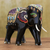 Gold-accented wood sculpture, 'Elephant Show' - Gold-Accented Hand Carved Elephant Sculpture thumbail