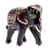 Gold-accented wood sculpture, 'Elephant Show' - Gold-Accented Hand Carved Elephant Sculpture (image 2a) thumbail