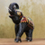 Gold-accented wood sculpture, 'Royal Trumpeter' - Gold-Accented Lacquerware Elephant Sculpture (image 2b) thumbail