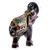 Gold-accented wood sculpture, 'Royal Trumpeter' - Gold-Accented Lacquerware Elephant Sculpture