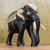 Gold-accented wood sculpture, 'Elephant Treasure' - Hand-Painted Lacquerware Elephant Sculpture thumbail