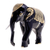 Gold-accented wood sculpture, 'Elephant Treasure' - Hand-Painted Lacquerware Elephant Sculpture (image 2c) thumbail