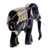 Gold-accented wood sculpture, 'Elephant Treasure' - Hand-Painted Lacquerware Elephant Sculpture