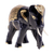 Holzskulptur mit Goldakzenten - Handgeschnitzte Elefantenskulptur aus Lackware