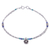 Lapis lazuli charm bracelet, 'Daisy Days in Blue' - Lapis Lazuli Floral Charm Bracelet thumbail
