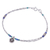 Lapis lazuli charm bracelet, 'Daisy Days in Blue' - Lapis Lazuli Floral Charm Bracelet (image 2c) thumbail