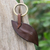 Schlüsselanhänger aus Leder - Brauner Schlüsselanhänger aus Leder und Messing aus Thailand
