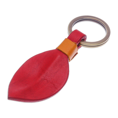 Schlüsselanhänger aus Leder - Handgefertigter Schlüsselanhänger aus Leder und Messing