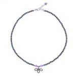 Jasper and amethyst pendant necklace, 'Down to Earth' - Jasper and Amethyst Beaded Pendant Necklace