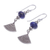Lapis lazuli dangle earrings, 'Fruit Tree in Blue' - Thai Lapis Lazuli and Karen Silver Dangle Earrings (image 2c) thumbail