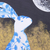 'Cry for the Moon' - Pintura con motivo de conejo estirado sobre lienzo
