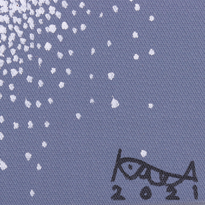 'Cry for the Moon' - Aufgespanntes Kaninchen-Motivgemälde auf Leinwand