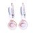 Cultured pearl drop earrings, 'Mood Lift in Peach' - Cultured Pearl and Sterling Silver Drop Earrings (image 2a) thumbail