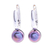 Cultured pearl drop earrings, 'Mood Lift in Purple' - Purple Cultured Pearl Drop Earrings