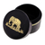 Gold-accented lacquerware wood box, 'Elephant Treasure' - Gold-Accented Mango Wood Box
