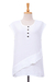 Sleeveless cotton blouse, 'Fresh Air in White' - White Double Cotton Gauze Sleeveless Blouse