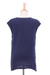 Sleeveless cotton blouse, 'Fresh Air in Navy' - Double Cotton Gauze Sleeveless Blouse (image 2e) thumbail