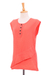 Sleeveless cotton blouse, 'Fresh Air in Coral' - Cotton Sleeveless Blouse from Thailand