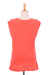 Sleeveless cotton blouse, 'Fresh Air in Coral' - Cotton Sleeveless Blouse from Thailand (image 2e) thumbail