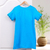 Short-sleeved cotton tunic, 'Out of Office in Cyan' - Long Turquoise Blue Cotton Tunic (image 2c) thumbail