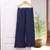 Cotton pants, 'Out of Office in Navy' - Blue Cotton Gauze Pants from Thailand