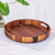Wood serving tray, 'Hand and Foot' - Hand Carved Raintree Wood Serving Tray