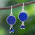 Lapis lazuli dangle earrings, 'Fairy Love' - Lapis Lazuli and Sterling Silver Dangle Earrings thumbail