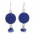 Lapis lazuli dangle earrings, 'Fairy Love' - Lapis Lazuli and Sterling Silver Dangle Earrings (image 2a) thumbail