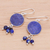 Lapis lazuli dangle earrings, 'Fairy Love' - Lapis Lazuli and Sterling Silver Dangle Earrings (image 2b) thumbail