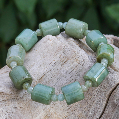 Jade beaded stretch bracelet, Heavenly Essence