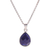 Lapis lazuli pendant necklace, 'Winter Midnight' - Lapis Lazuli and Sterling Silver Pendant Necklace