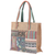 Leather-accented cotton blend tote bag, 'Chill Night in Green' - Thai Leather-Accented Cotton Tote Bag (image 2b) thumbail