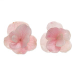Hydrangea petal button earrings, 'Blooming Hydrangea' - Hydrangea Petal Button Earrings from Thailand