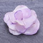 Natural flower brooch pin, 'Violet Hydrangea' - Thai Preserved Violet Hydrangea Brooch Pin