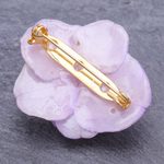 Natural flower brooch pin, 'Violet Hydrangea' - Thai Preserved Violet Hydrangea Brooch Pin