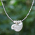 Silver pendant necklace, 'Early Bird' - Karen Silver Pendant Necklace with Bird Motif (image 2) thumbail