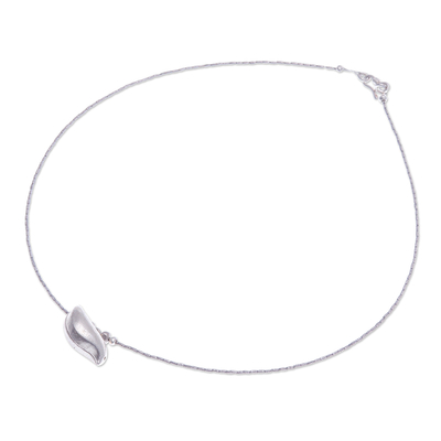 Silver pendant necklace, 'Early Bird' - Karen Silver Pendant Necklace with Bird Motif