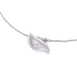 Silver pendant necklace, 'Early Bird' - Karen Silver Pendant Necklace with Bird Motif