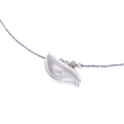 Silberne Halskette mit Anhänger - Karen Silber-Anhänger-Halskette mit Vogelmotiv
