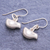 Silver dangle earrings, 'Bird Brain' - Karen Silver Dangle Earrings with Bird Motif