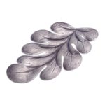 Silver pendant, 'Sanpatong Leaf' - Chainless Oxidized 950 Silver Leaf Pendant from Thailand