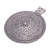 Silver pendant, 'Tribal Charm' - Oxidized 950 Silver Circular Pendant with Thai Tribal Motifs (image 2a) thumbail