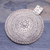 Silver pendant, 'Tribal Charm' - Oxidized 950 Silver Circular Pendant with Thai Tribal Motifs (image 2b) thumbail