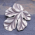 Silver pendant, 'Flourishing Leaf' - Oxidized 950 Silver Chainless Leaf Pendant from Thailand (image 2b) thumbail