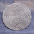 colgante de plata - Colgante de disco espiral giratorio de plata 950 oxidada tailandesa