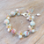 Multi-gemstone beaded bracelet, 'Pastel Mood' - Cultured Pearl and Jasper Beaded Bracelet (image 2) thumbail